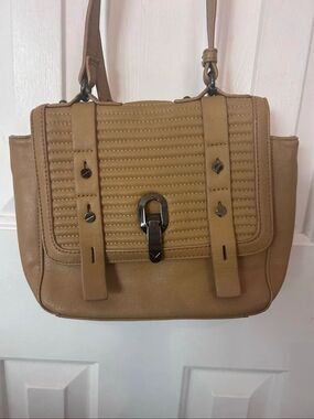 Via Spiga brown/yellow crossbody bag leather classy stylish boho vintage Rare
